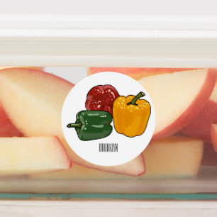 Étiquettes Illustration de dessin de Capsicum