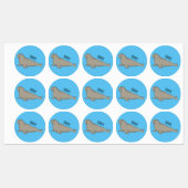 Étiquettes Illustration de dessin de phoque éléphant (Feuille)