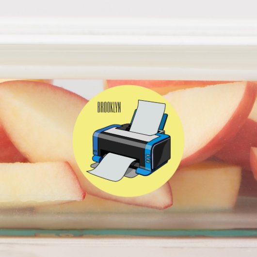 Étiquettes Illustration de dessin d'imprimante (Apposé)