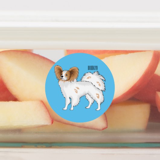 Étiquettes Illustration de dessin pour chien de Papillon (Apposé)