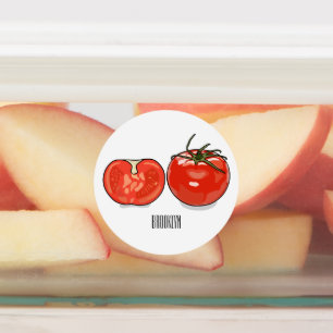 Étiquettes Illustration de dessin sur la tomate