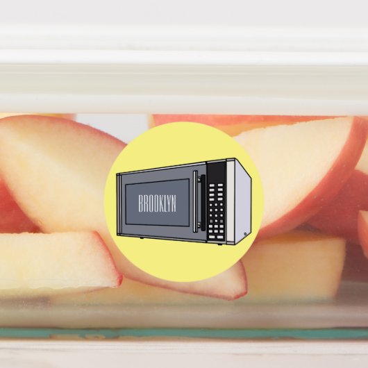 Étiquettes Illustration de dessin sur micro-ondes (Apposé)