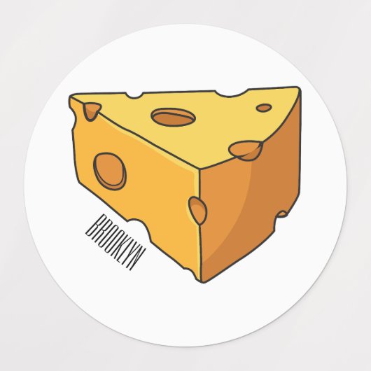 Étiquettes Illustration de fromage (Design 1)