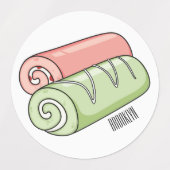 Étiquettes Illustration de gâteau suisse roll / roll (Design 1)