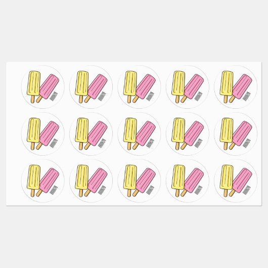 Étiquettes Illustration de Ice pop (Feuille)