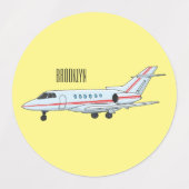 Étiquettes Illustration de jet privé (Design 1)