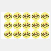 Étiquettes Illustration de la bande dessinée de vélo (Feuille)