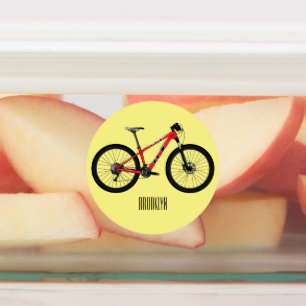 Étiquettes Illustration de la bande dessinée de vélo