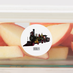 Étiquettes Illustration de la locomotive à vapeur