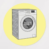 Étiquettes Illustration de la machine à laver (Design 1)