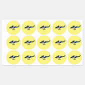 Étiquettes Illustration de l'hélicoptère de police (Feuille)