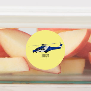 Étiquettes Illustration de l'hélicoptère de police