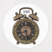 Étiquettes Illustration de l'horloge d'alarme (Design 2)