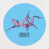 Étiquettes Illustration de l'orchidée mante (Design 1)