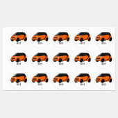 Étiquettes Illustration de micro-voiture (Feuille)