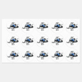 Étiquettes Illustration de motoneige (Feuille)