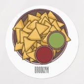 Étiquettes Illustration de Nachos (Design 1)