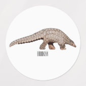 Étiquettes Illustration de Pangolin (Design 2)