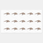 Étiquettes Illustration de Pangolin (Feuille)