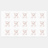 Étiquettes Illustration de papillon en verre (Feuille)