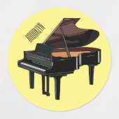 Étiquettes Illustration de piano (Design 2)