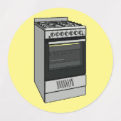 Étiquettes Illustration de poêle électrique (Design 2)