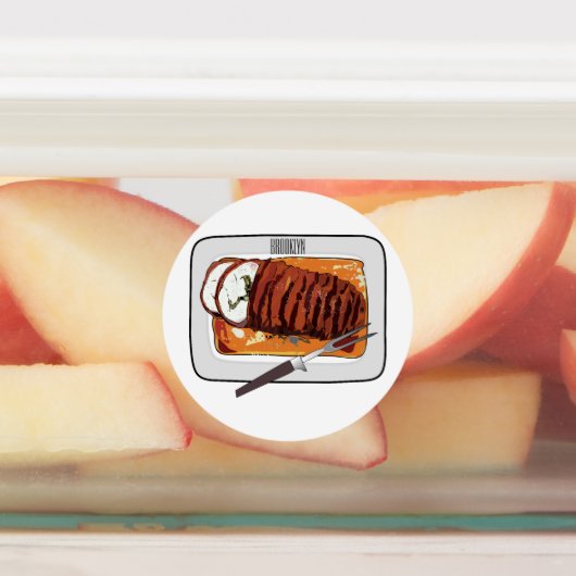 Étiquettes Illustration de poitrine de dinde rôtie (Apposé)