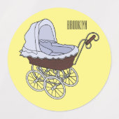 Étiquettes Illustration de poussette (Design 2)