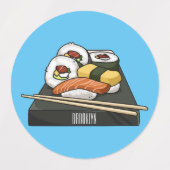 Étiquettes Illustration de sushi (Design 1)