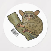 Étiquettes Illustration de Tarsier (Design 1)