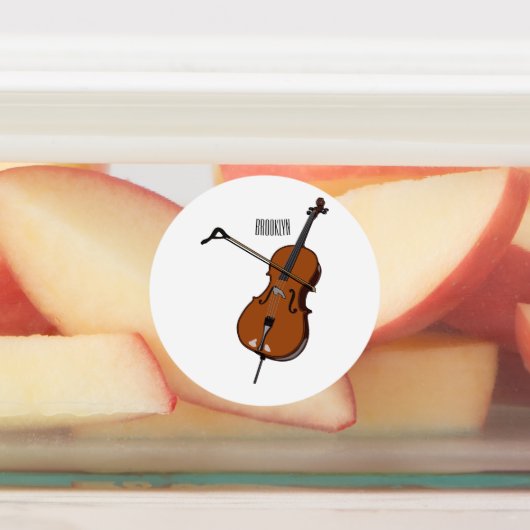 Étiquettes Illustration de violoncelle (Apposé)