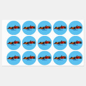 Étiquettes Illustration de voitures de course à grande vitess (Feuille)