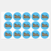 Étiquettes Illustration de Walrus (Feuille)