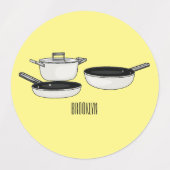 Étiquettes Illustration des jeux de cuisine (Design 1)