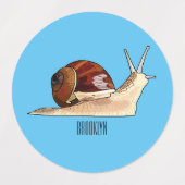 Étiquettes Illustration d'escargot (Design 2)