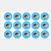 Étiquettes Illustration d'escargot (Feuille)