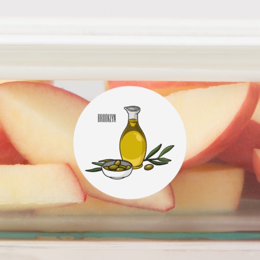 Étiquettes Illustration d'huile d'olive (Apposé)