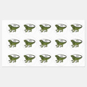 Étiquettes Illustration d'Iguana (Feuille)