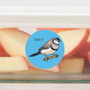 Étiquettes Illustration d'oiseau à deux barreaux