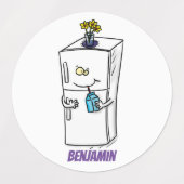 Étiquettes Illustration drôle de réfrigérateur (Design 2)