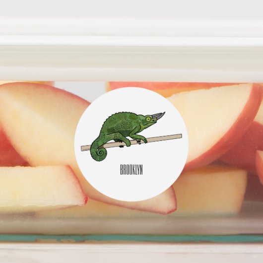 Étiquettes Illustration du caméléon de Jackson (Apposé)