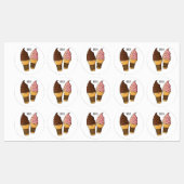 Étiquettes Illustration du cône de crème glacée (Feuille)