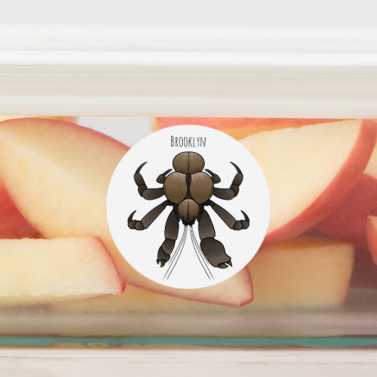 Étiquettes Illustration du crabe de coco (Apposé)