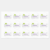 Étiquettes Illustration du panneau de grenouille verte mignon (Feuille)