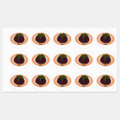 Étiquettes Illustration du pudding de Noël (Feuille)