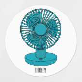 Étiquettes Illustration du ventilateur (Design 1)