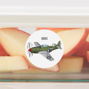 Étiquettes Illustration d'un avion militaire