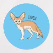 Étiquettes Illustration Fennec fox (Design 1)