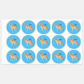Étiquettes Illustration Fennec fox (Feuille)