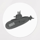 Étiquettes Illustration sous-marine (Design 1)